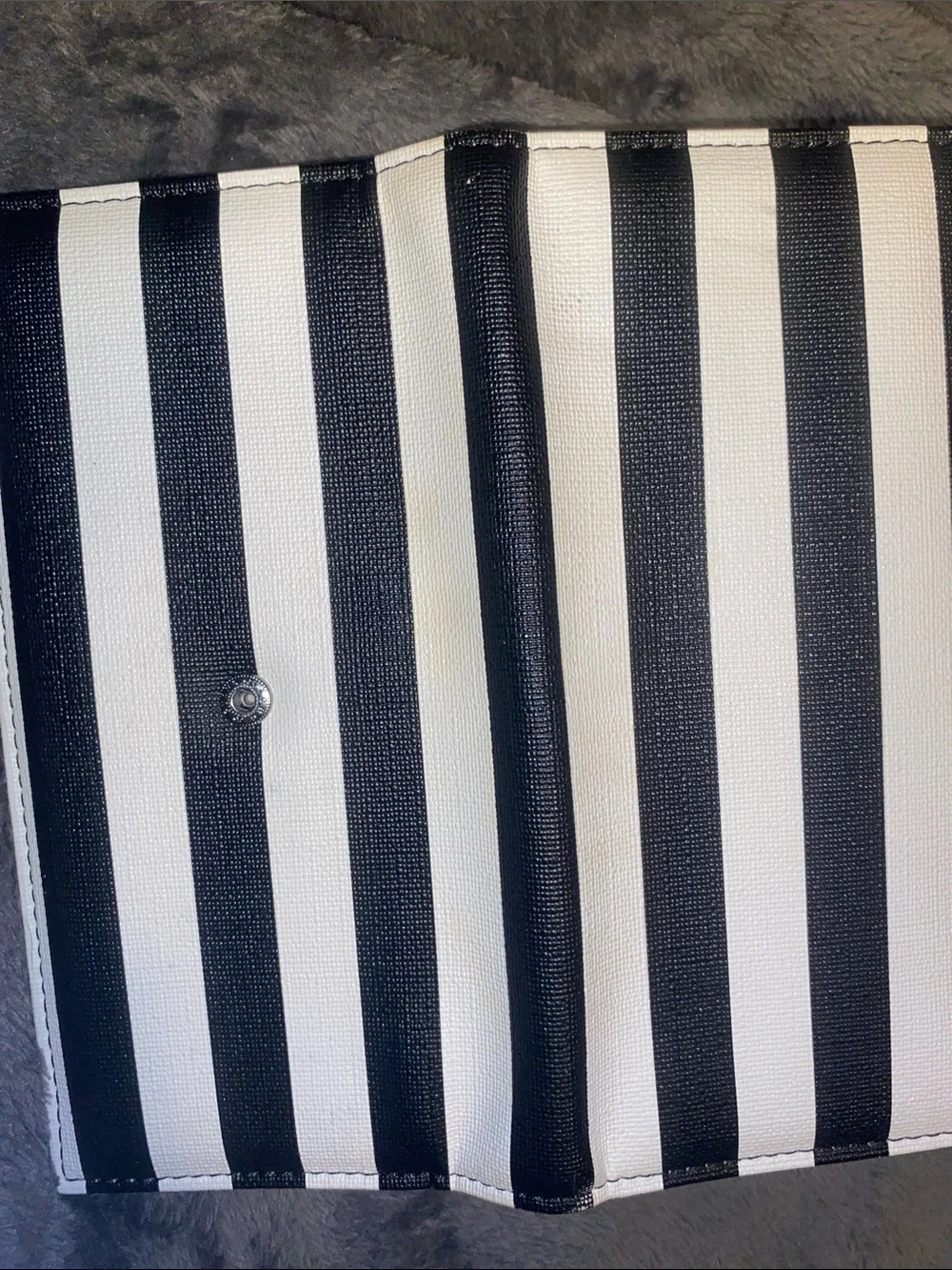 Kut from the Kloth Black and White Striped Wallet